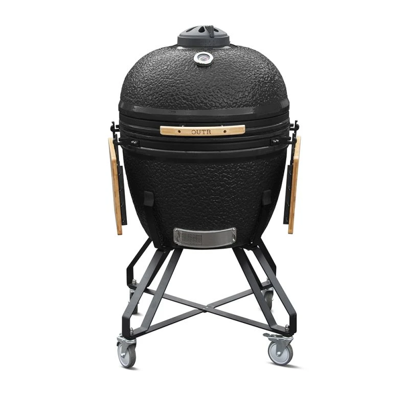 Barbecue Céramique Kamado XXL 70 Cm Noir 2 Barbecue Céramique Kamado XXL 70 Cm Noir – Image 2