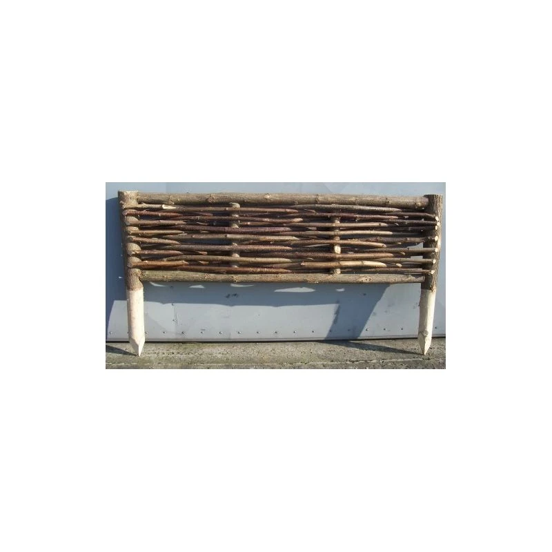 Bordure Pour Potager - Noisetier Tressage Horizontal - Avec Piquets - 3 Tailles Disponibles 2 Bordure Pour Potager - Noisetier Tressage Horizontal - Avec Piquets - 3 Tailles Disponibles – Image 2