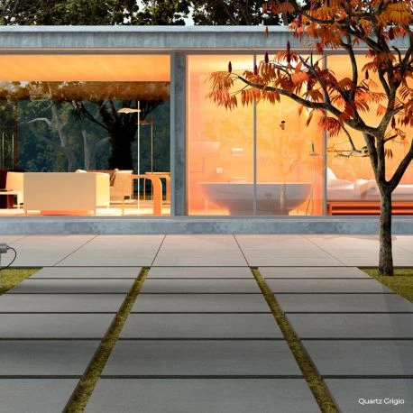 Carrelage Sol Extérieur Pour Terrasse - Quartz Grigio - MARSHALLS 6 Carrelage Sol Extérieur Pour Terrasse - Quartz Grigio - MARSHALLS – Image 6