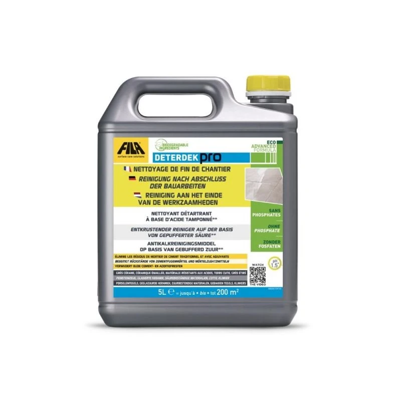 Fila Détergent De Fin De Chantier DETERDEK PRO 5L 1 Fila Détergent De Fin De Chantier DETERDEK PRO 5L