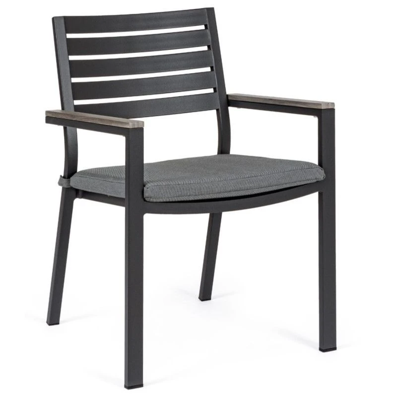 Fauteuil De Jardin BELMAR Anthracite 1 Fauteuil De Jardin BELMAR Anthracite