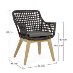 Fauteuil De Jardin MADISON Noir 10 Fauteuil De Jardin MADISON Noir -Art-Garden Boutique fauteuil de jardin madison noir 4