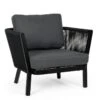 Fauteuil De Jardin MAKATEA Noir Bizzotto