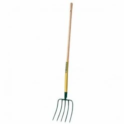 Fourche à Fumier/maïs 5 Dents - 30 Cm Manche Bois Certifié PEFC