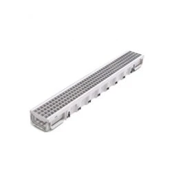 Kit Caniveau Standard 1000x130x75 Mm Clipsable Gris + Grille Strong A15