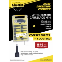 Lot De 12 Forets Carrelage 6-8-10 + Couteau