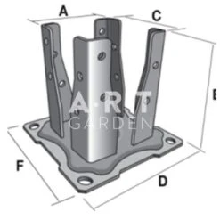 Pied De Poteau à Fixer Au Sol Collstrop
