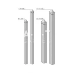 Poteau Bois Exotique Carré 14,1x14,1 Cm Pointe De Diamant Collstrop Exo -Art-Garden Boutique poteau bois exotique carre 141x141 cm pointe de diamant collstrop exo 2