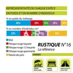 Sac De 10 Kg De Gazon Professionel D'agrément Carneau Rustique N°16 -Art-Garden Boutique sac de 10 kg de gazon professionel d agrement carneau rustique n16 2