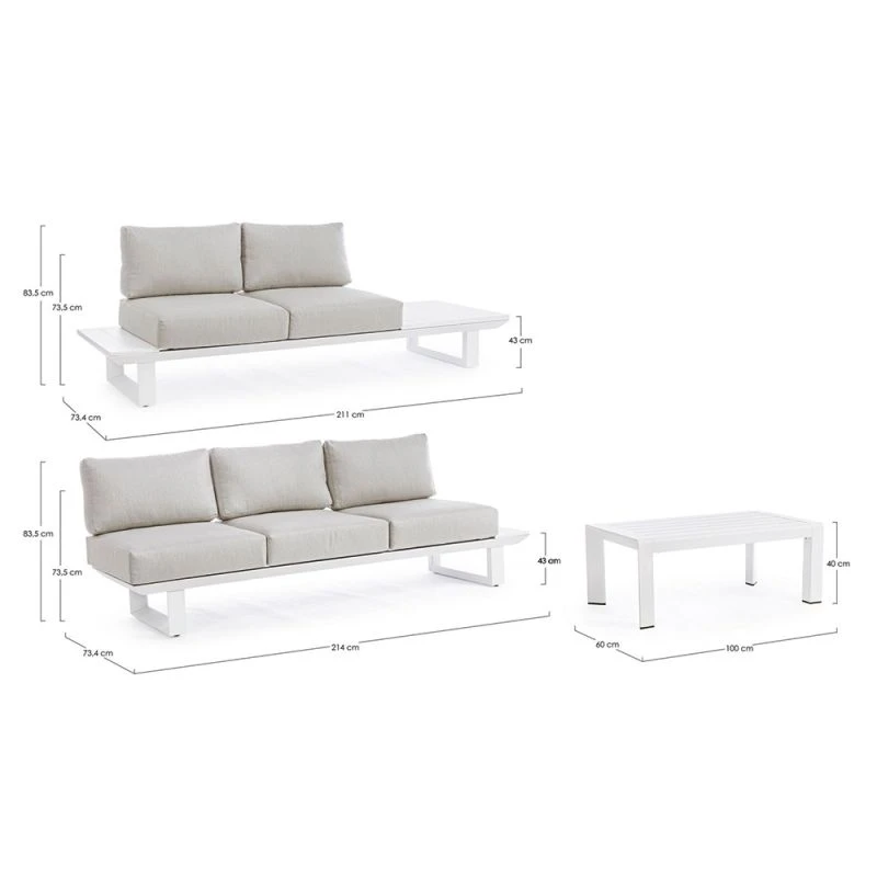 Salon De Jardin 5 Places KONNOR Blanc 5 Salon De Jardin 5 Places KONNOR Blanc – Image 5