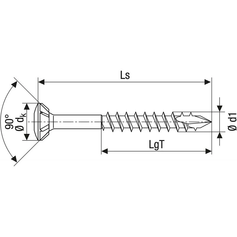 Spax Vis Terrasse Cut Inox A2 TORX Pour Bois Résineux Simple Filet 4.50 X 60 Mm 100 Vis 2 Spax Vis Terrasse Cut Inox A2 TORX Pour Bois Résineux Simple Filet 4.50 X 60 Mm 100 Vis – Image 2